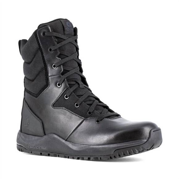NEW VOLCOM men's 8" tactical side-zip work boot - medium width in black - Picture 2 of 4